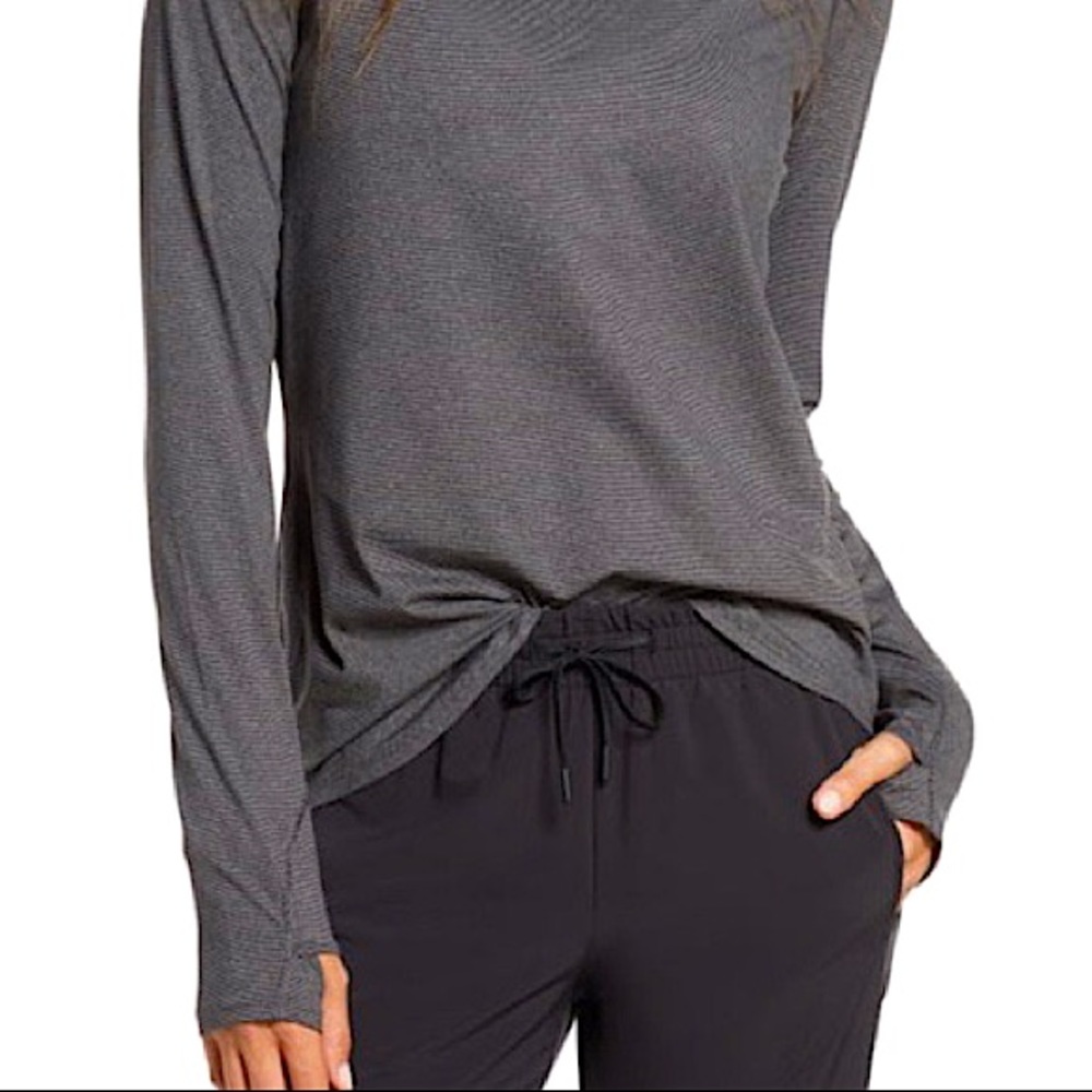 Zella Gen long sleeve performance tee-mini stripe